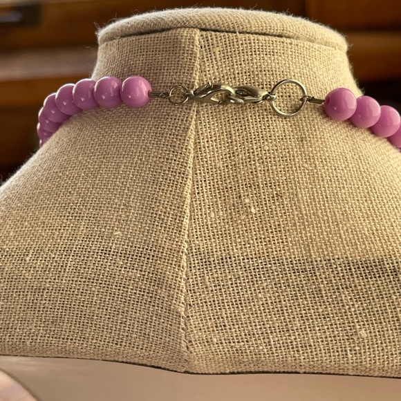 Shiny vintage bib necklace 80s - Picture 6 of 8